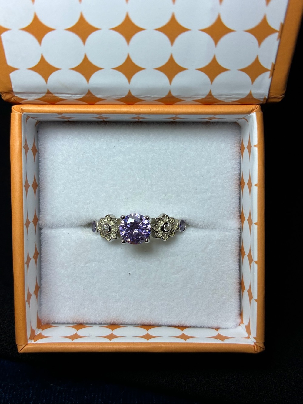 Amoura CZ  Floral Halo Ring - Women Jewelry
